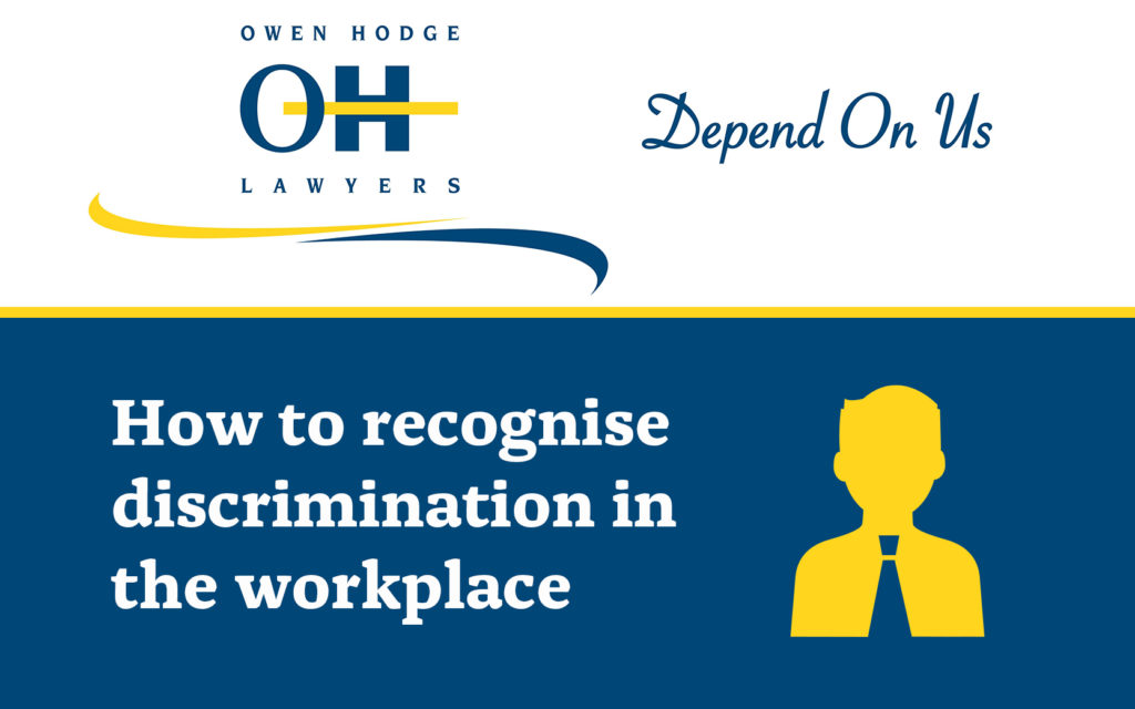 how to recognise discrimination in the workplace