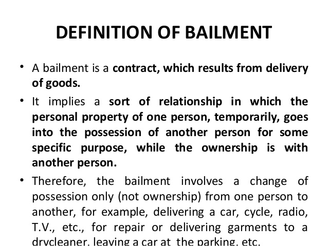 research paper on law of bailment